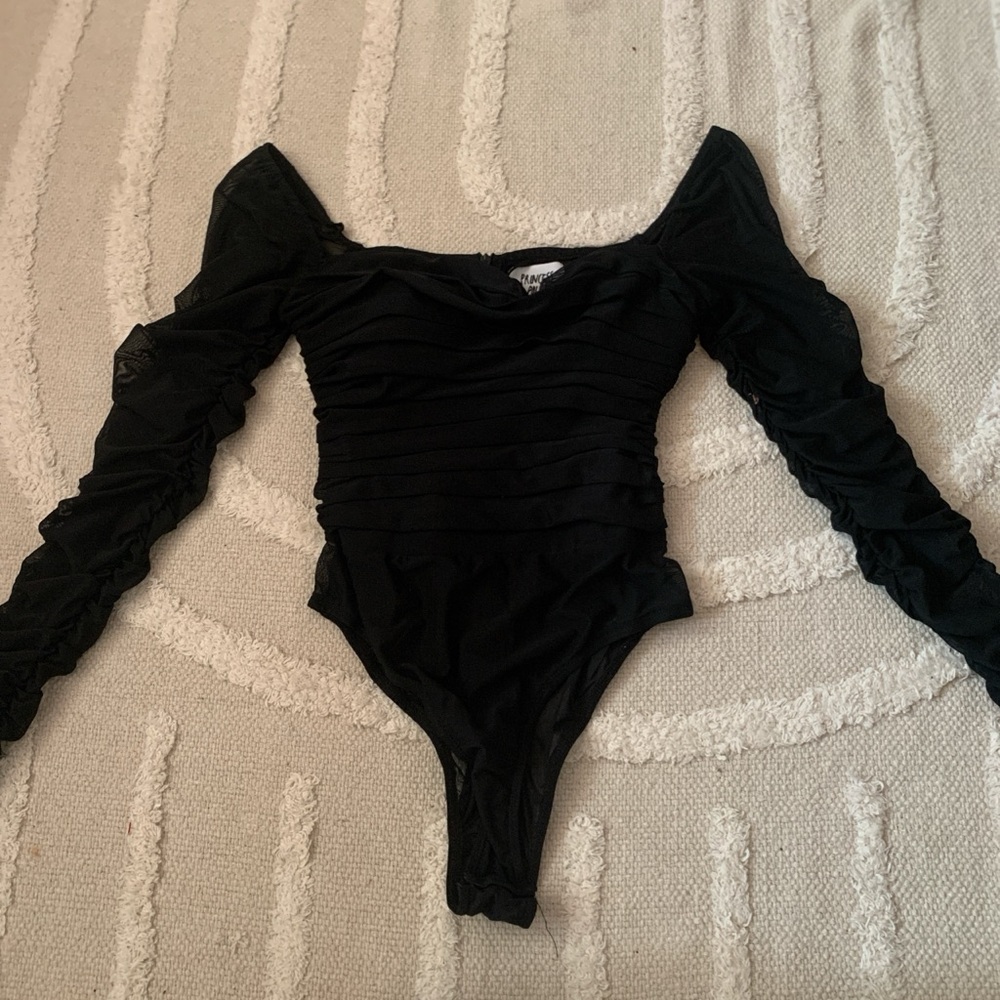 Princess Polly Black Mesh Bodysuit